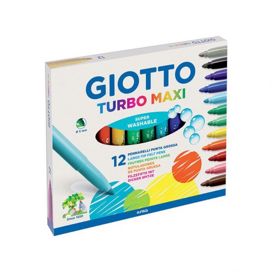 ΜΑΡΚΑΔΟΡΟΙ GIOTTO TURBO MAXI ΧΟΝΤΡΟΙ 12τεμ ΜΑΡΚΑΔΟΡΟΙ GIOTTO TURBO MAXI ΧΟΝΤΡΟΙ 12τεμ